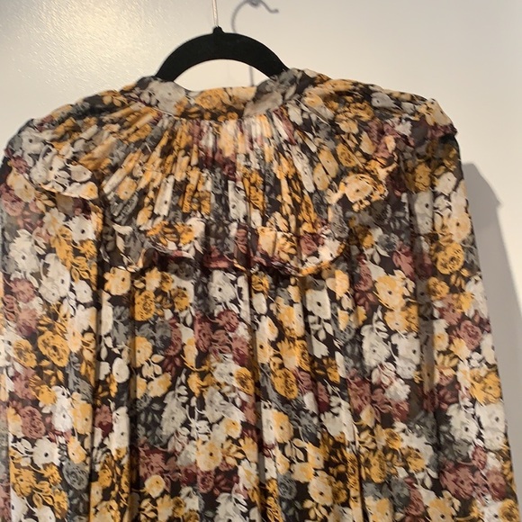 Mango Chiffon Floral Modest Dress 2 - Picture 9 of 16